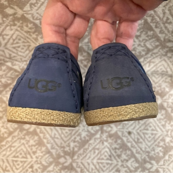 UGG Sz 7 Tippie Slip On Suede Comfort Insole Wool Back Espadrilles Ballet Flats - Picture 6 of 10